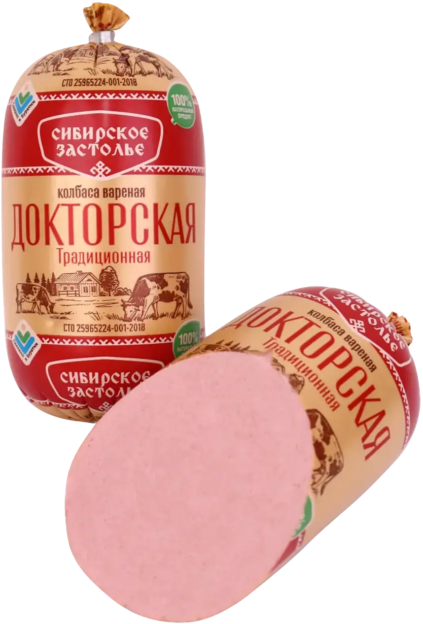 Колбаса Докторская Традиционная Сибирское Застолье 450г (Собственное пр-во)