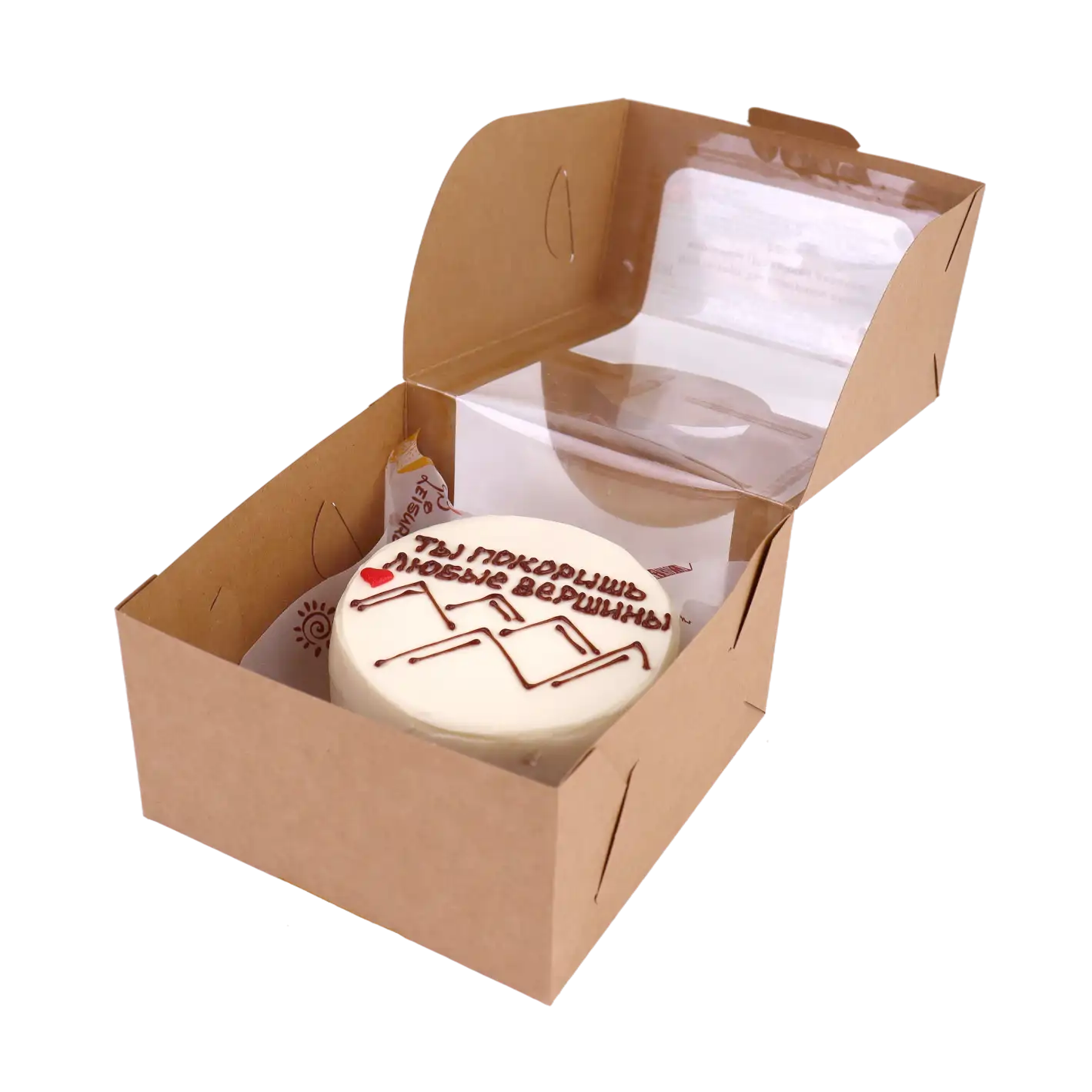 Бенто-торт Ты покоришь любые вершины (Молочная девочка) 220гр