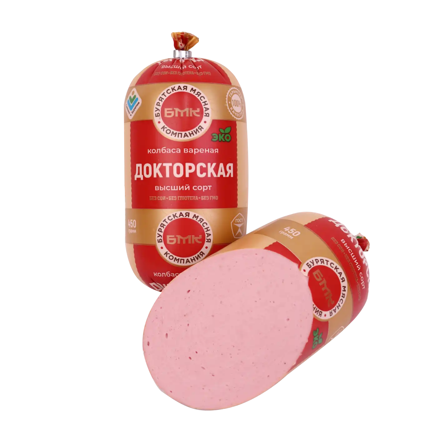 Колбаса Докторская ГОСТ вар 450гр  (356) БМК (Бурятская Мясная компания)(Собственное пр-во)